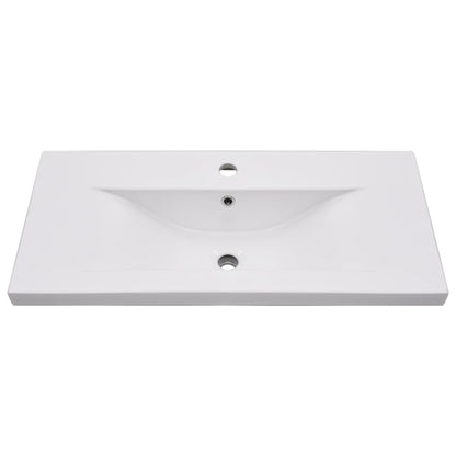 Lavabo da Incasso 81x39,5x18,5 cm in Ceramica Bianco