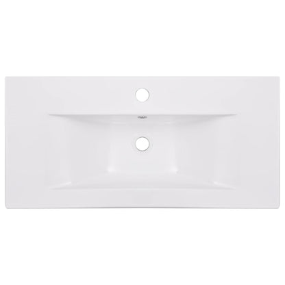 Lavabo da Incasso 81x39,5x18,5 cm in Ceramica Bianco