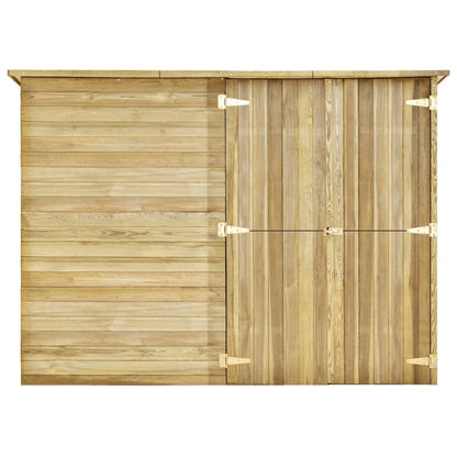 Ripostiglio da Giardino 232x110x170 in Legno di Pino Impregnato