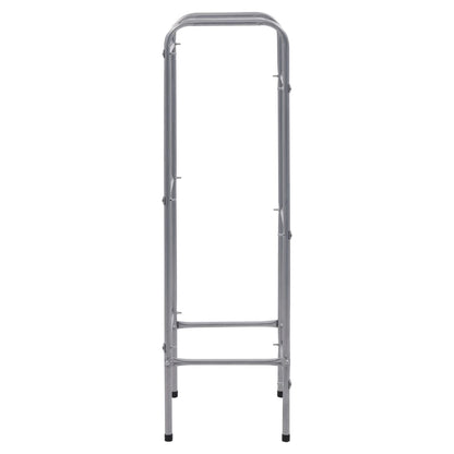 Supporto con Ripiani per 3 Casse Argento 50x33x116 cm Acciaio