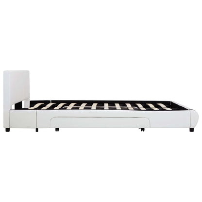 Giroletto con Cassetti Bianco in Similpelle 140x200 cm