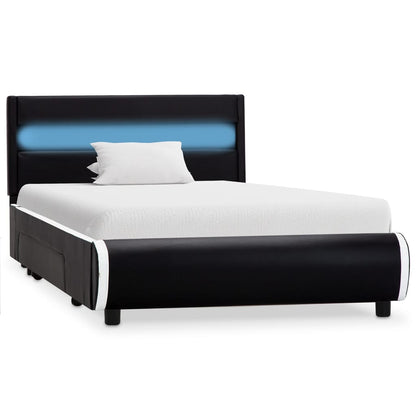 Giroletto con LED Nero in Similpelle 90x200 cm