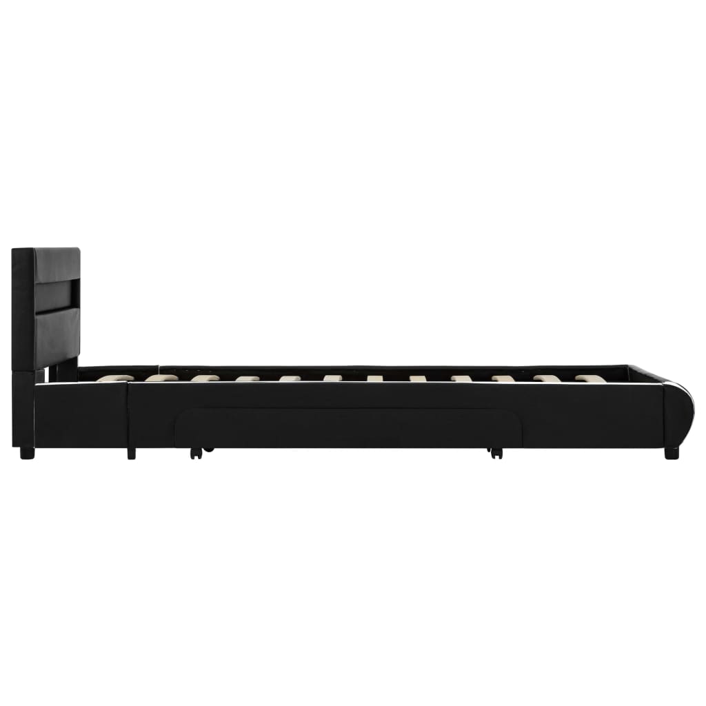 Giroletto con LED Nero in Similpelle 100x200 cm
