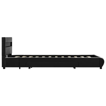 Giroletto con LED Nero in Similpelle 100x200 cm