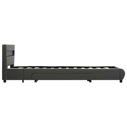 Giroletto con LED Antracite in Similpelle 90x200 cm