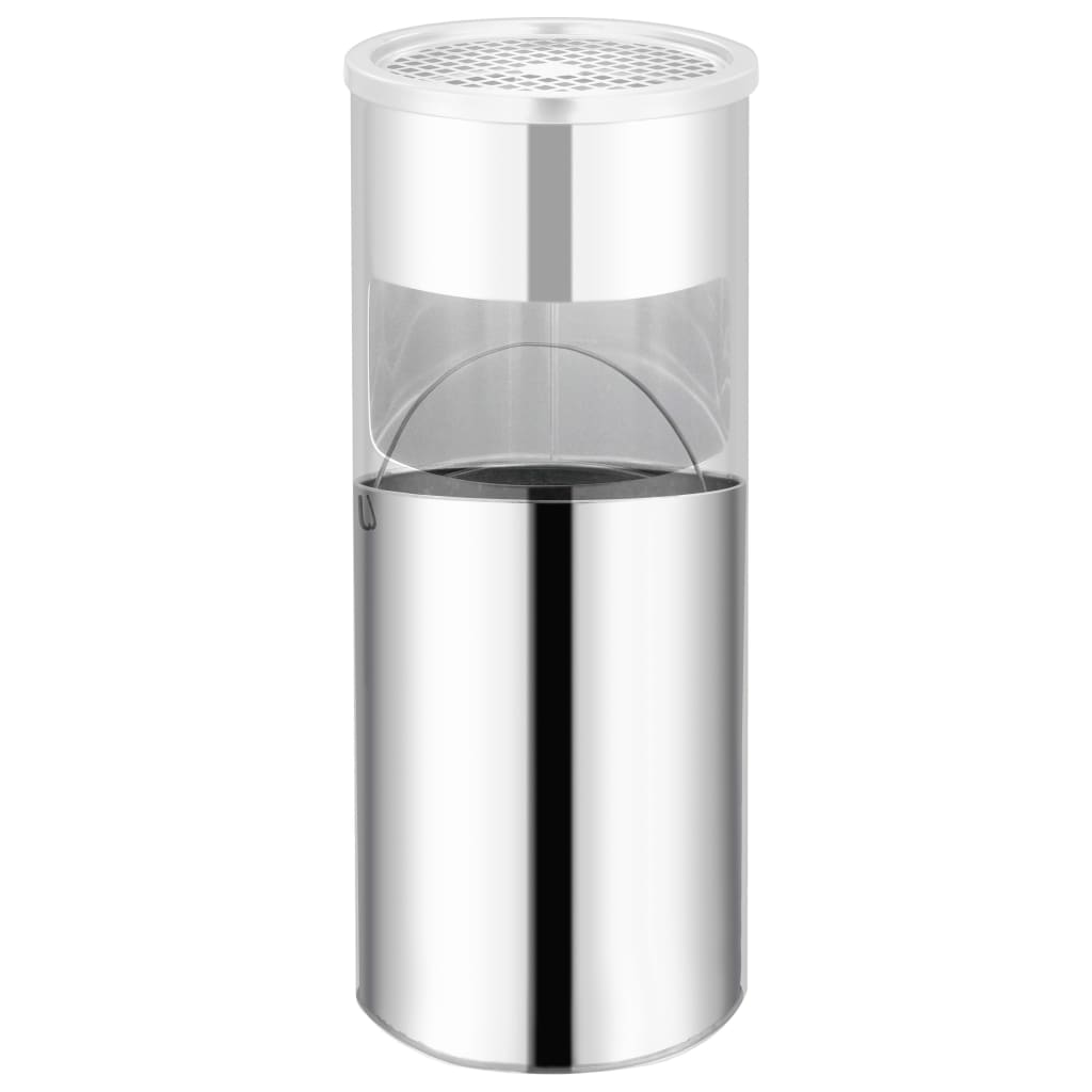Pattumiera con Posacenere da Albergo 30 L Acciaio Inox