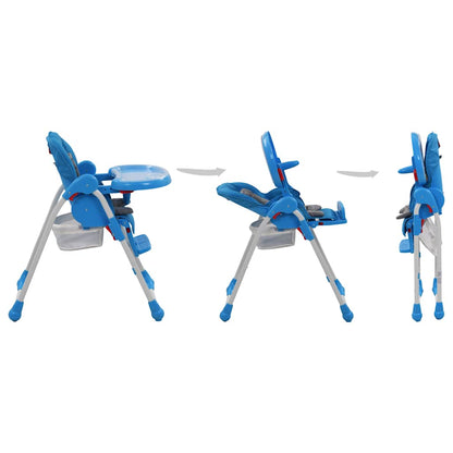 Seggiolone Pappa per Bambini Blu e Grigio