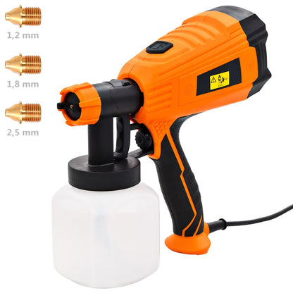 Spruzzatore di Vernice Elettrico con 3 Ugelli 500 W 800 ml