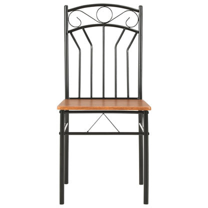 Sedie per Sala da Pranzo 6 pz Marroni in MDF