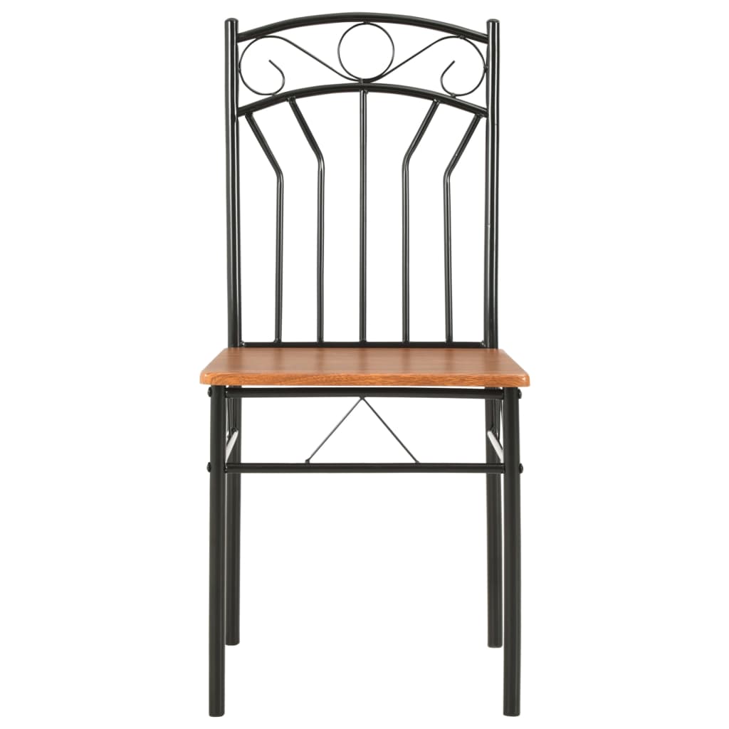 Sedie per Sala da Pranzo 2 pz Marroni in MDF