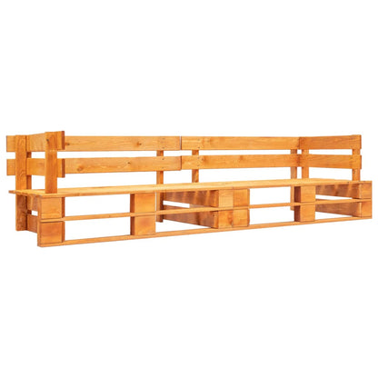 Divano da giardino a 2 Posti su Pallet in Legno Marrone ambra