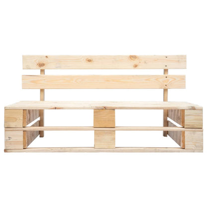 Divano da Giardino a Pallet con Cuscini Rossi in Legno di Pino