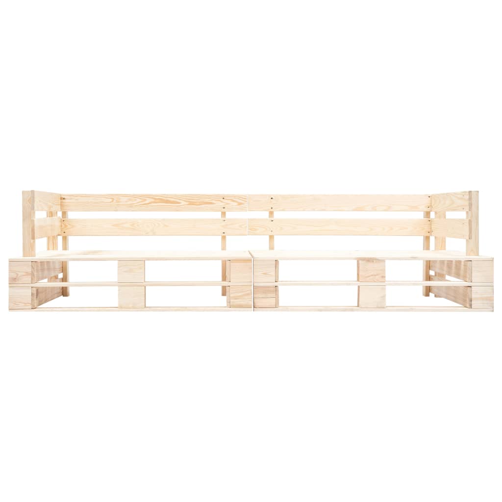 Divano da Giardino a 2 Posti su Pallet Naturale in Legno
