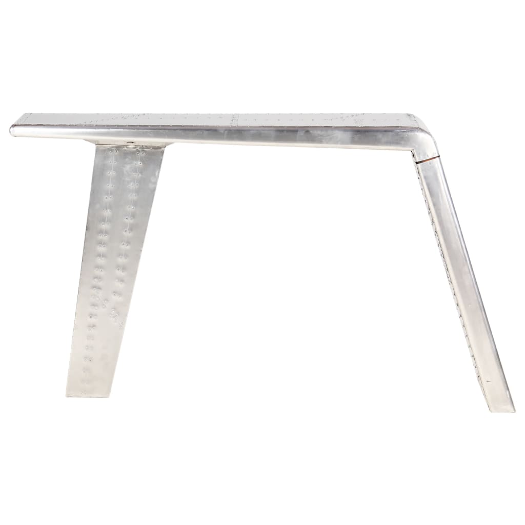 Scrivania Aviator Argento 112x50x76 cm Metallo