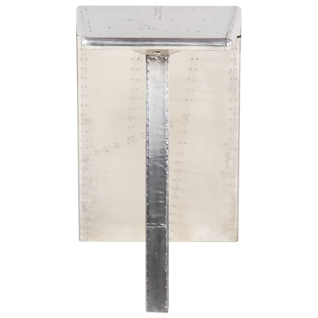 Scrivania Aviator Argento 112x50x76 cm Metallo