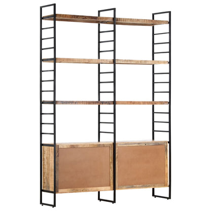 Libreria a 4 Livelli Legno di Mango Grezzo 124x30x180 cm