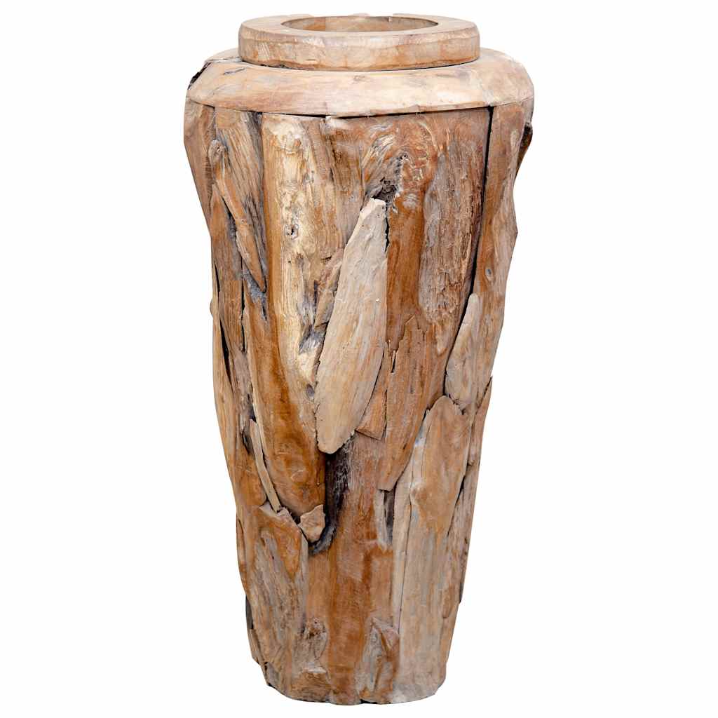 Vaso Decorativo 40x80 cm in Legno Massello di Teak
