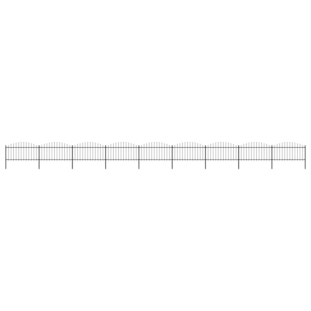 Recinto Giardino Punta a Lancia (1,25-1,5)x15,3 m Acciaio Nero