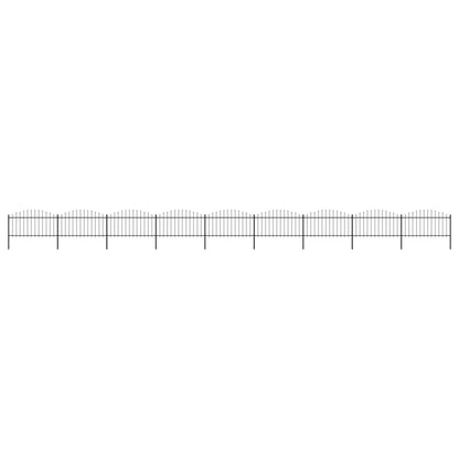 Recinto Giardino Punta a Lancia (1,25-1,5)x15,3 m Acciaio Nero