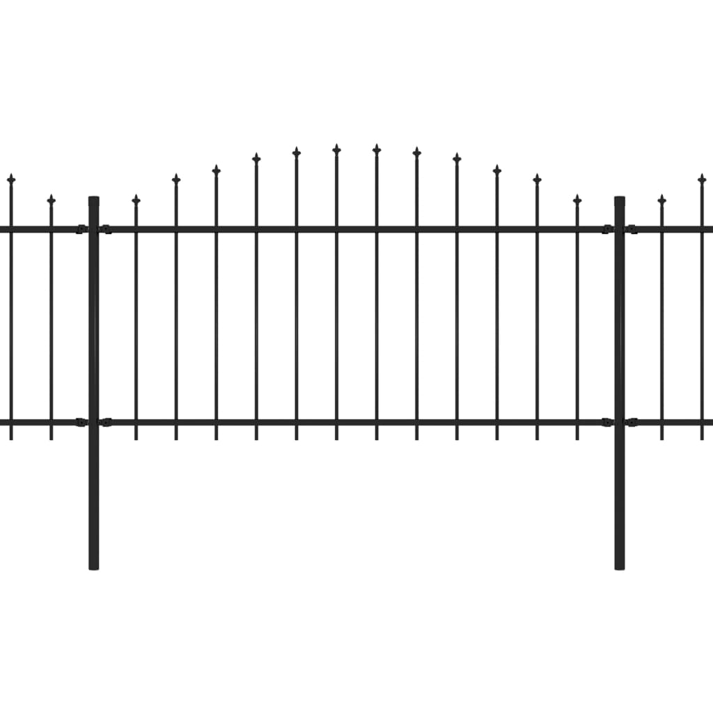 Recinto Giardino Punta a Lancia (1,25-1,5)x15,3 m Acciaio Nero