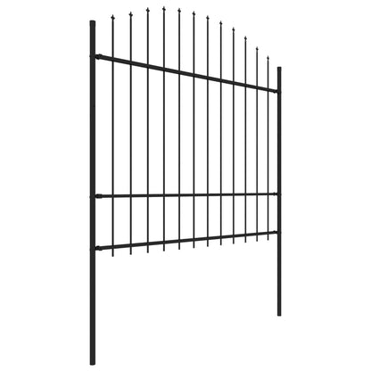 Recinzione Giardino Punta Lancia (1,5-1,75)x13,6m Acciaio Nero