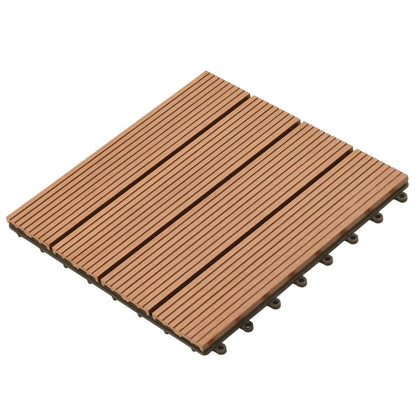 Piastrelle per Decking 22 pz 30x30cm 2mq in WPC Marrone