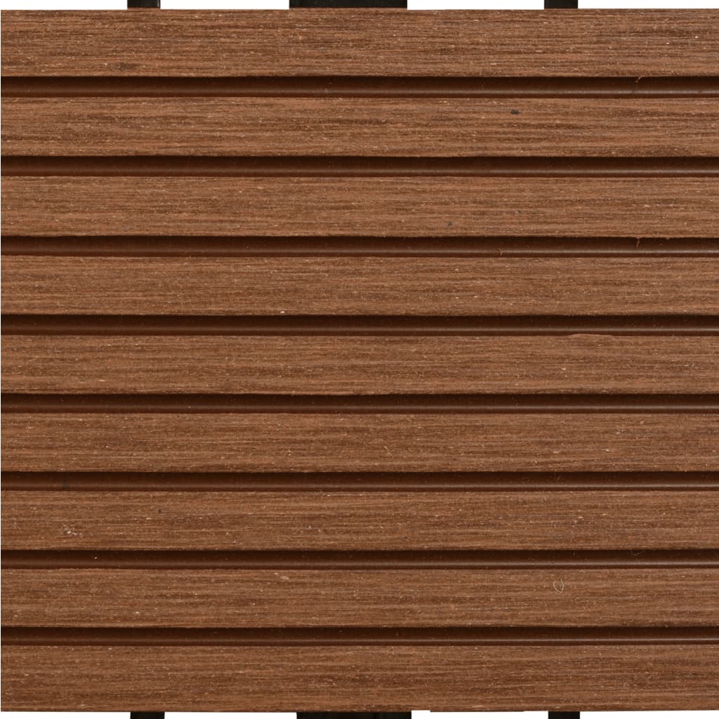 Piastrelle per Decking 22 pz 30x30cm 2mq in WPC Marrone