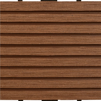 Piastrelle per Decking 22 pz 30x30cm 2mq in WPC Marrone