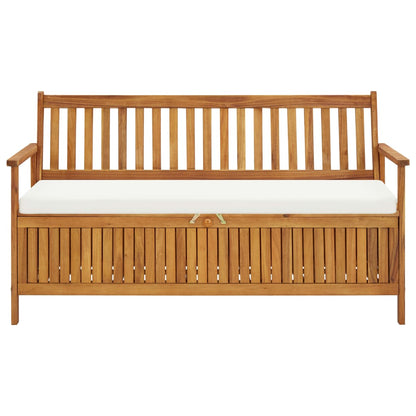 Cassapanca con Cuscini 148 cm Legno Massello d'Acacia