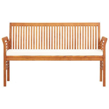 Panca da Giardino a 3 Posti 150 cm in Legno Massello di Acacia