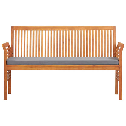 Panca da Giardino a 3 Posti 150 cm Legno Massello di Acacia