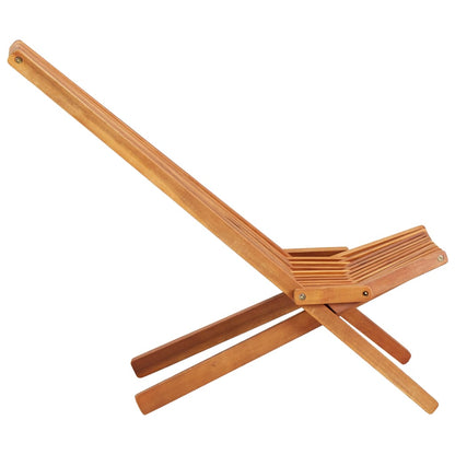 Sedia a Sdraio da Esterno Pieghevole Legno Massello di Acacia