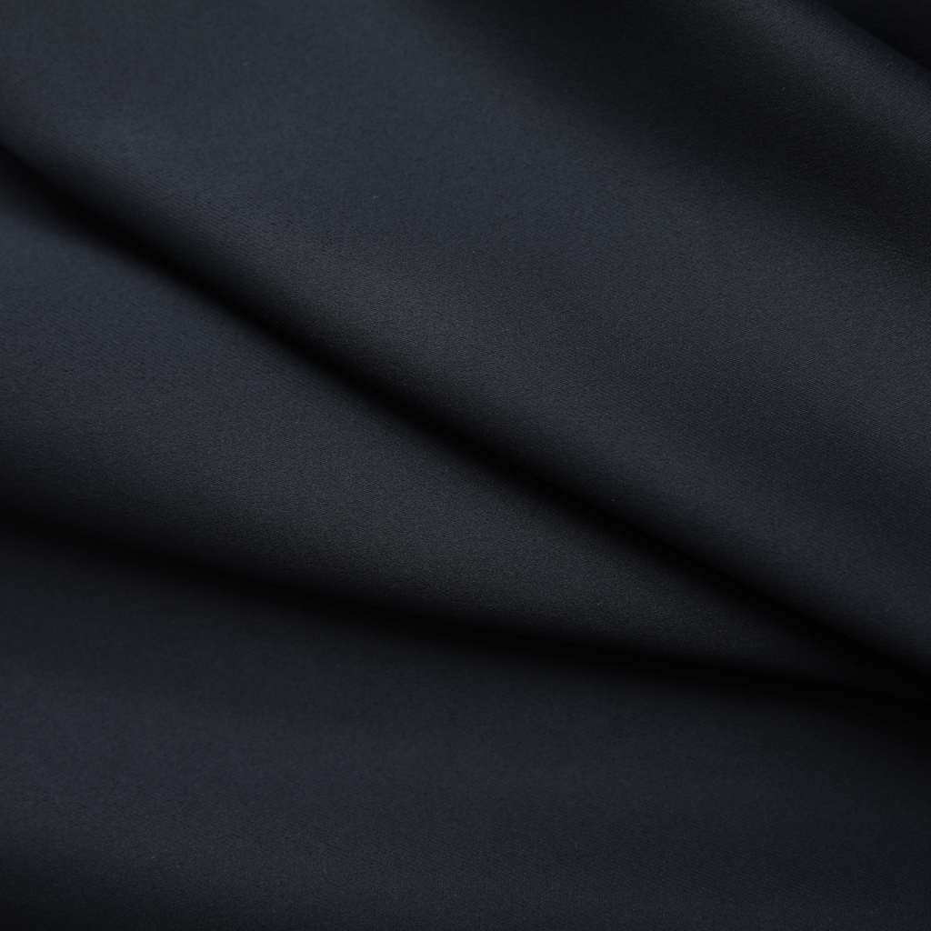 Tende Oscuranti con Ganci 2 pz Nere 140x175 cm