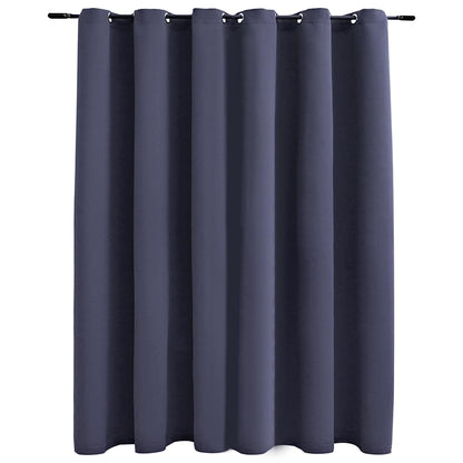 Tenda Oscurante con Anelli in Metallo Antracite 290x245 cm