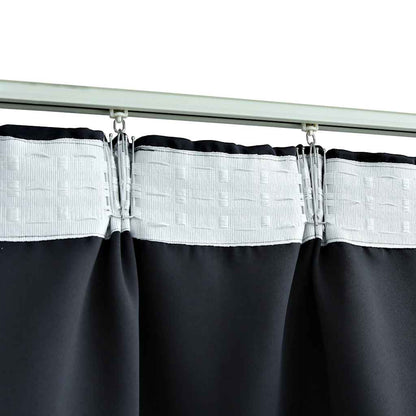 Tenda Oscurante con Ganci Antracite 290x245 cm