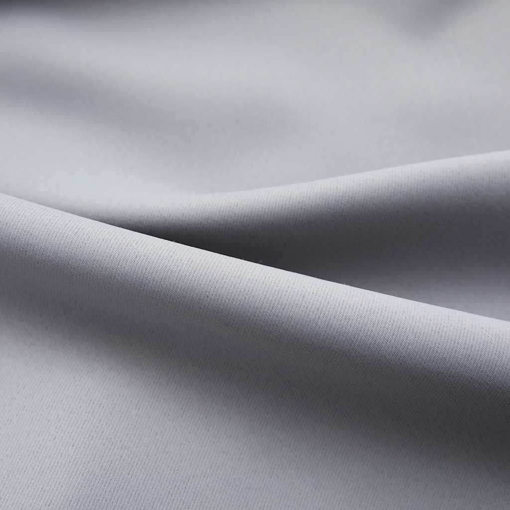 Tende Oscuranti con Ganci 2 pz Grigie 140x225 cm