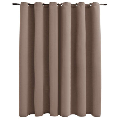 Tenda Oscurante con Anelli in Metallo Grigio Talpa 290x245 cm