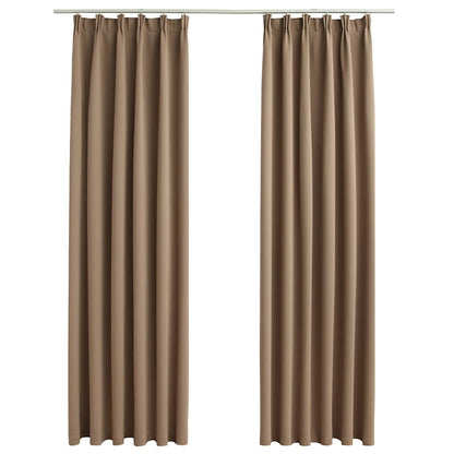 Tende Oscuranti con Ganci 2 pz Grigio Talpa 140x175 cm