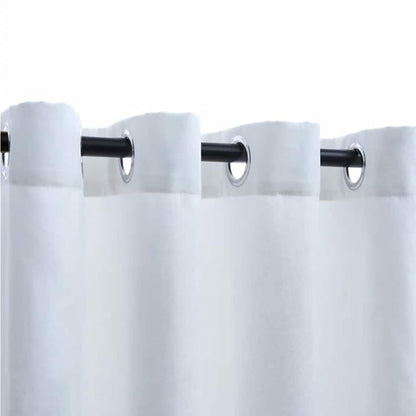 Tende Oscuranti con Anelli in Metallo 2 pz Avorio 140x175cm
