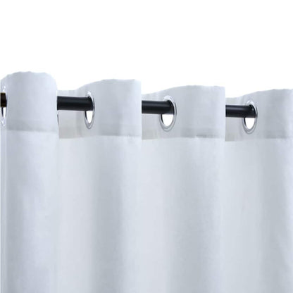 Tende Oscuranti con Anelli in Metallo 2 pz Avorio 140x225 cm