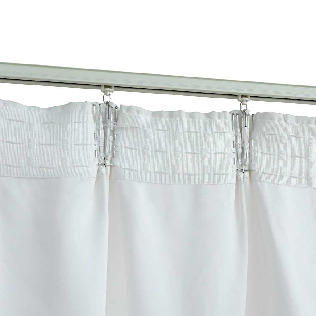 Tende Oscuranti con Ganci 2 pz Avorio 140x175 cm