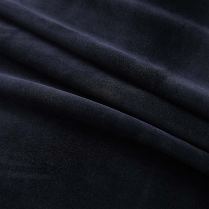Tenda Oscurante con Anelli in Metallo Velluto Nera 290x245 cm