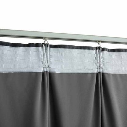 Tende Oscuranti con Ganci 2 pz Antracite in Velluto 140x175 cm