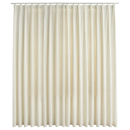 Tenda Oscurante con Ganci Crema in Velluto 290x245 cm