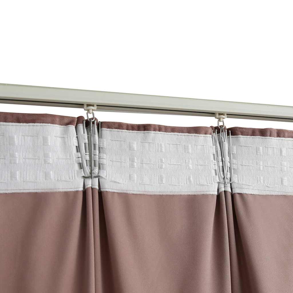 Tenda Oscurante con Ganci Velluto Rosa Antico 290x245 cm
