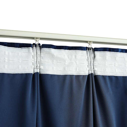 Tende Oscuranti con Ganci 2 pz Blu Scuro in Velluto 140x225 cm