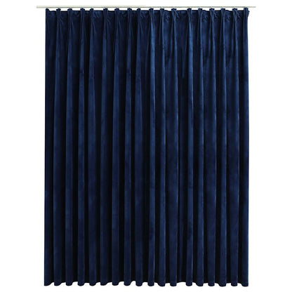 Tenda Oscurante con Ganci Velluto Blu Scuro 290x245 cm