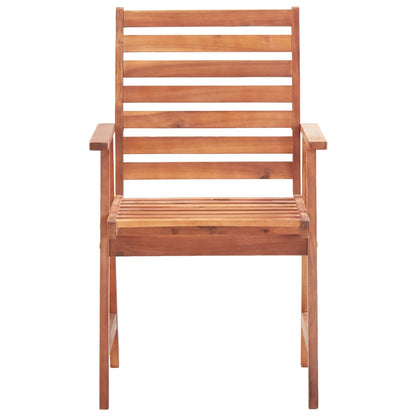 Sedie da Pranzo per Esterno 2 pz in Legno Massello di Acacia