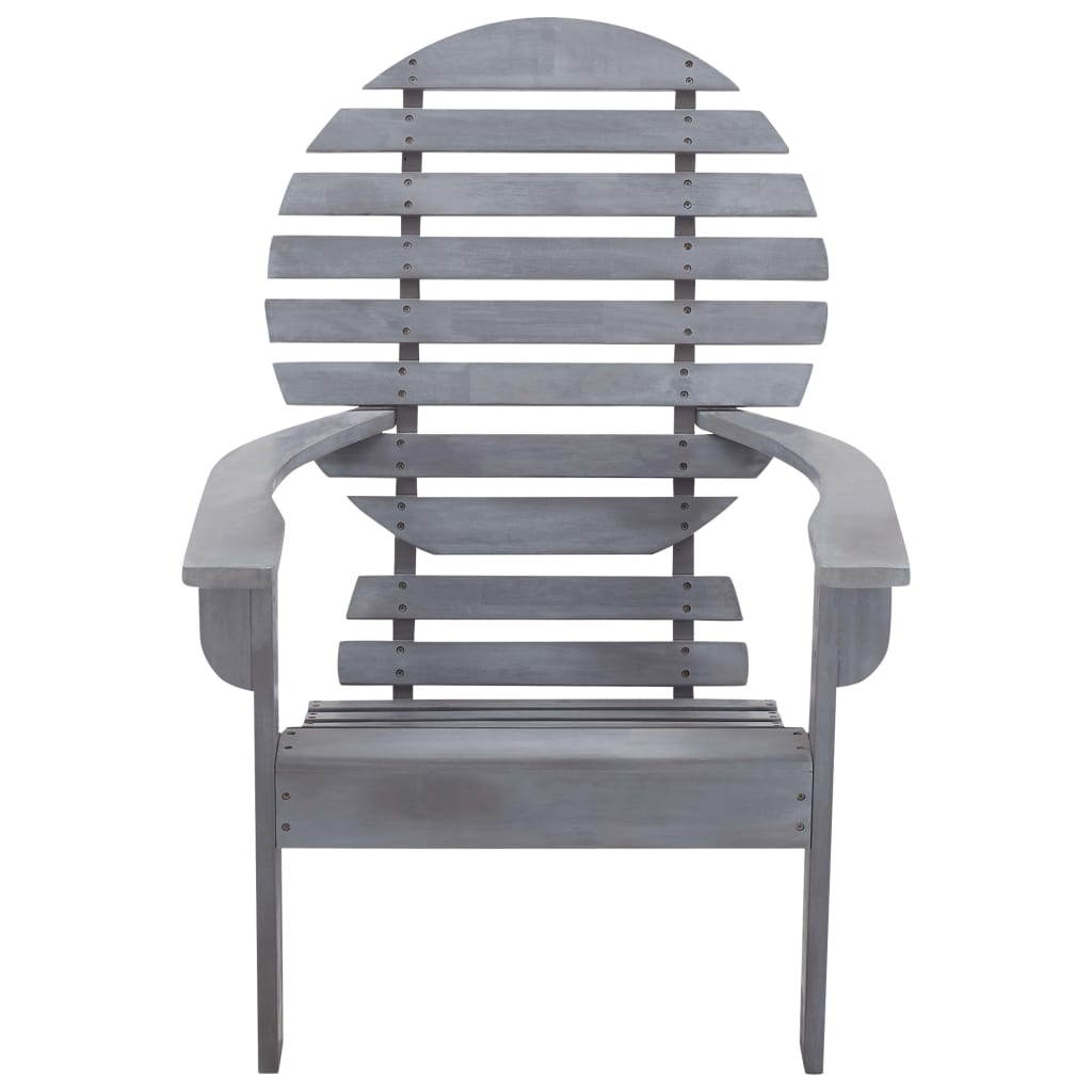 Sedia Adirondack in Legno Massello di Acacia Grigia