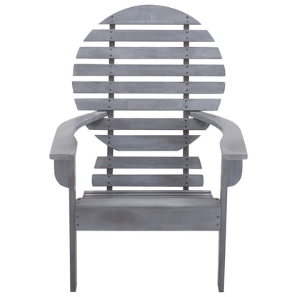 Sedia Adirondack in Legno Massello di Acacia Grigia